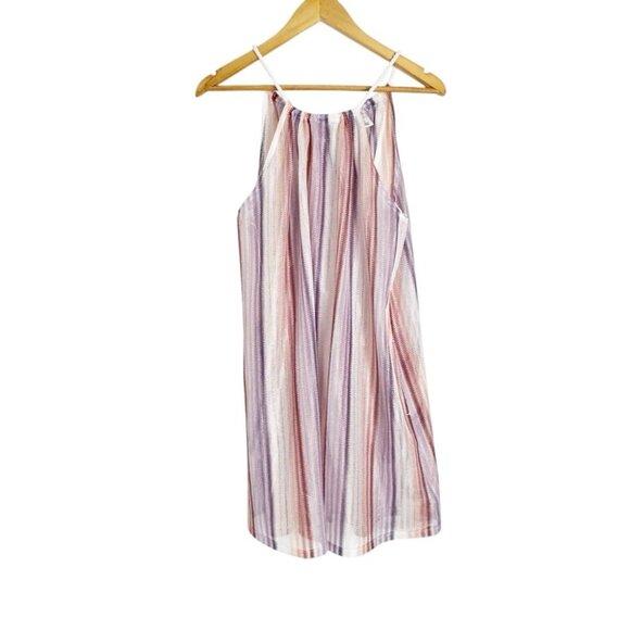 New Haute Hippie chevron stripe mesh crochet swim coverup size L - Picture 2 of 5